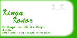 kinga kodor business card